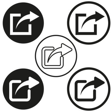 Paylaşım simgeleri ayarlandı. Daireler çizen ok sembolleri. Vektör çizimi. EPS 10. Resim yükle.