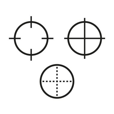 Crosshair targets set. Precision and focus concept. Aiming reticles collection. Vector illustration. EPS 10. Stock image. clipart