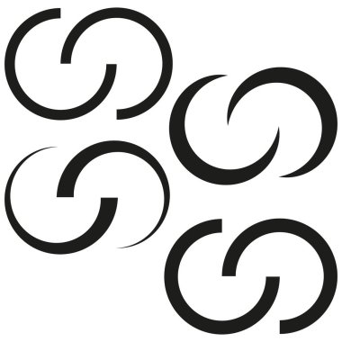 Soyut dairesel oklar ayarlandı. Sürekli hareket konsepti. Dinamik simgelerin geri dönüşümü. Vektör çizimi. EPS 10. Resim yükle.