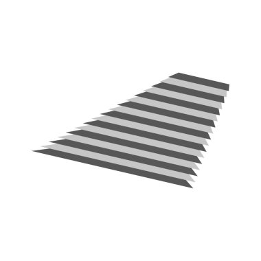 Soyut Vektör merdiven basamakları deseni. Geometrik gri tonlu merdiven tasarımı. Uzayın optik illüzyonu. EPS 10.