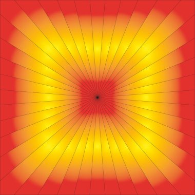 Işınlanan güneş patlaması deseni. Vektör eğimli gün doğumu. Soyut sıcak arkaplan. EPS 10.