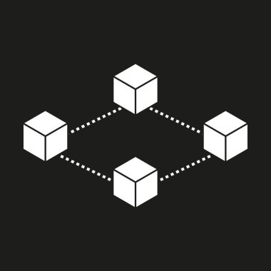 Bağlı düğümlerin ağı. Merkezi olmayan mimari. Akran sistemine göre. Vektör çizimi. EPS 10. Resim yükle.