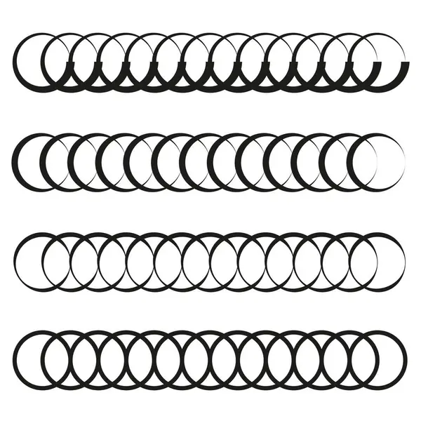 stock vector Repeating circle patterns. Black and white vector design. Geometric sequence illustration. EPS 10.