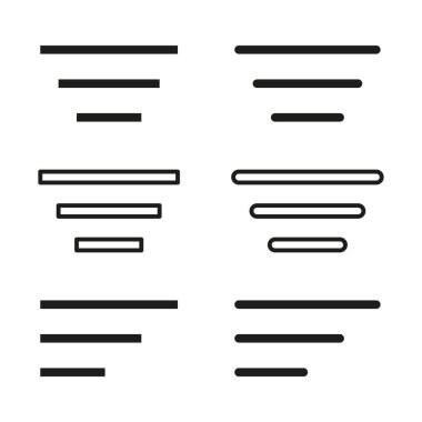 Çeşitli metin altı çizili stiller. Siyah ve beyaz vektör. Basit çizgi tasarımları. Farklı şekillerde. EPS 10.