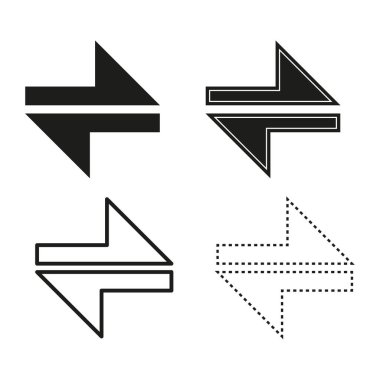 Ok simgeleri koleksiyonu. Değişik siyah beyaz stiller. Geometrik vektör okları. Yönsel semboller. EPS 10.