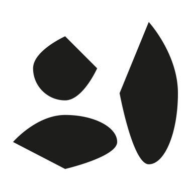 Soyut geometrik şekiller. Cesur siyah formlar. Modern vektör elementleri Minimalist tasarım. EPS 10.
