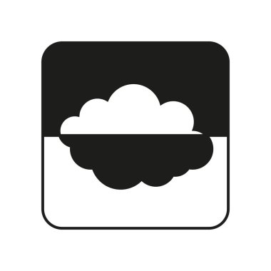 Bulut depolama ikonu. Veri senkronizasyonu sembolü. Dijital bulut arayüzü. Modern teknoloji vektörü. EPS 10.