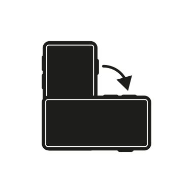 Lighter icon vector. Flip open mechanism. Simple monochrome design. Fire tool symbol. EPS 10. clipart