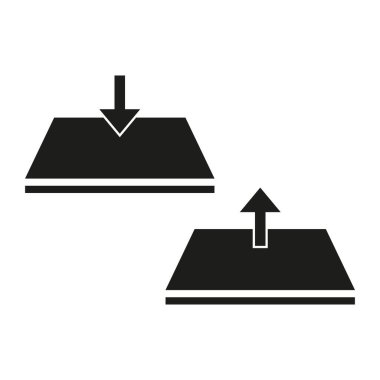 İndirme simgeleri yükle. Veri aktarım sembolü. Ok vektörü ayarlandı. Dijital depolama şekli. EPS 10.