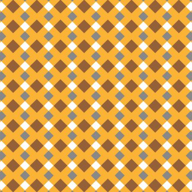 Sarı ve Kahverengi Checkerboard Deseni, EPS 10