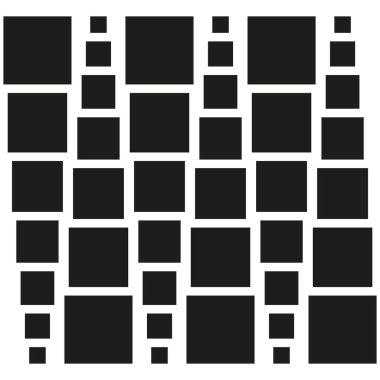 Soyut şebeke tasarımı. Geometrik blok şekilleri. Minimalist siyah desen. Kusursuz bir illüstrasyon. EPS 10.