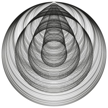 Eşmerkezli daire tasarımı. Geometrik dairesel çizgiler. Soyut sanat öğesi. Modern vektör çizimi. EPS 10.