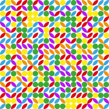 Renkli geometrik desen. Soyut, kusursuz tasarım. Canlı mozaik doku. Vektör arkaplanı. EPS 10.