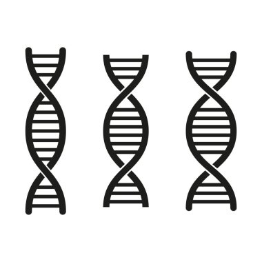 DNA sarmal yapısı. Genetik kod simgesi. Moleküler biyoloji sembolü. Vektör bilimi illüstrasyonu. EPS 10.