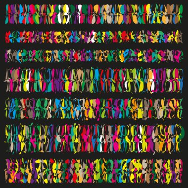 Soyut renkli desen. Canlı dekoratif çizgiler. Sanatsal modern arka plan. Yaratıcı vektör tasarımı. EPS 10.