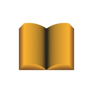 Altın açık kitap. Soyut metalik parlaklık. Zarif lüks unsur. Parlak gradyan örtüsü. EPS 10.