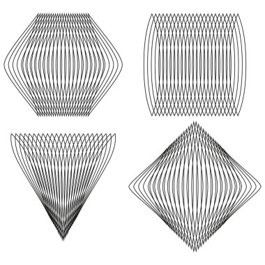 Soyut yonca şekli. Geometrik modern simge. Şık taç yaprağı vektörü. Dekoratif çiçek tasarımı. EPS 10.