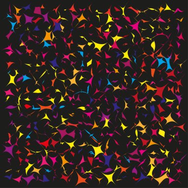 Renkli üçgen kaos. Koyu çokgen elementler Soyut parlaklık arkaplanı. Vektör geometrik desen. EPS 10.