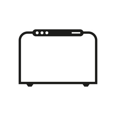 Isıtıcı simgesi nesnesi. Sıcak hava vektörü. Elektrikli alet şekli. Asgari sınır tasarımı. EPS 10.