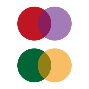 Üst üste binen renk çemberleri. Şeffaf şekil katmanları. Soyut yuvarlak elementler. Canlı vektör geometrisi. EPS 10.