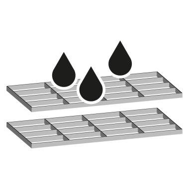 Damlacıklar simge tasarımı. Su fayansı yüzeyi. Islak madde vektörü. Hijyenik nem sembolü. EPS 10.