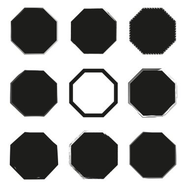 Sekizgen kiremit. Alternatif ana hatlar. Minimum geometrik vektör. Modern soyut diziler. EPS 10.