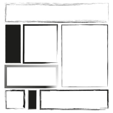 Şebeke yerleşim vektörü. Dikdörtgen çerçeve tasarımı. Kutu yapısı şekli. Soyut UI şablonu. EPS 10.