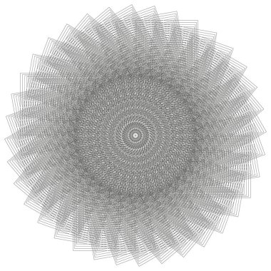 Radyal çember deseni. Soyut Vektör Tasarımı. Eşmerkezli hat düzenleme. Hipnotik monokrom grafiği. EPS 10.