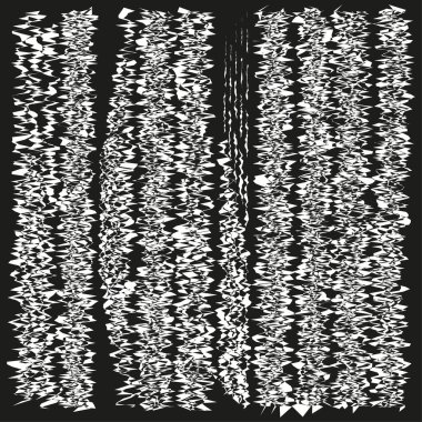 Dikey ses çizgileri. Grunge bozulma dokusu. Kabataslak dijital model. Vektör hatları. EPS 10.