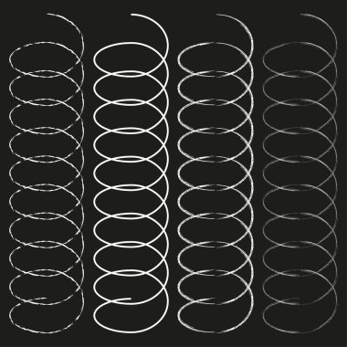 Dikey oval ızgara. Bobin deseni tekrarlanıyor. Uzatılmış halka örgüsü. Vektör doğrusal dokusu. EPS 10.