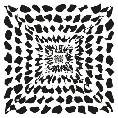 Çember ikon deseni. Siyah nokta tasarımı. Geometrik doku çizimi. Vektör mozaik sembolü. EPS 10.