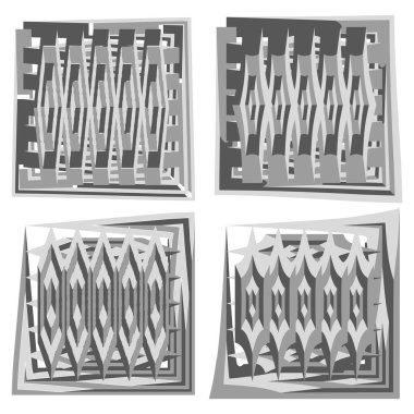 Soyut geometrik dokuma. Desenli tekstil yapısı. Izgara tasarımı kilitleniyor. Vektör kompleksi. EPS 10.