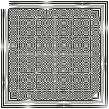 Satranç tahtası şablonu. Çizgili sınır çerçevesi. Soyut mozaik doku. Vektör geometrik arkaplan. EPS 10.