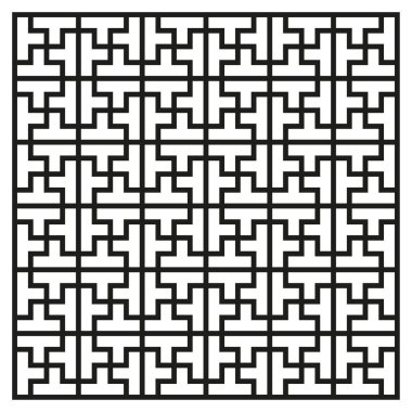 Yunan anahtar sınırı. Klasik daha acımasız bir model. Geometrik fret vektörü. Devamlı çizgi labirenti. EPS 10.