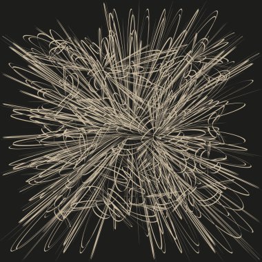 Karışık patlama ikonu. Kaotik karalama yıldızı. Dinamik çizgiler Vektör. Bej rengi patlama illüstrasyonu. EPS 10.