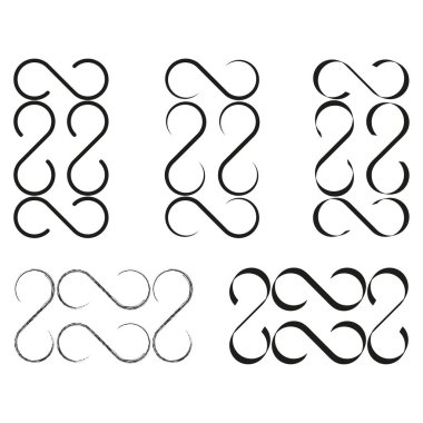 Dalgalı çizgiler. Soyut organik şekiller. Yumuşak Vektör elementleri. Sıvı hatları grafikleri. EPS 10.