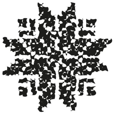 Soyut sıçrama deseni. Organik grunge dokusu. Siyah mürekkep şeklinde. Kaotik vektör tasarımı. EPS 10.