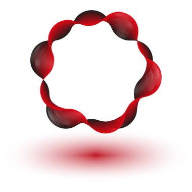 Soyut çember formu. Dinamik girdap şekli. Gradyan halka vektörü. Modern sanat illüstrasyonu. EPS 10.