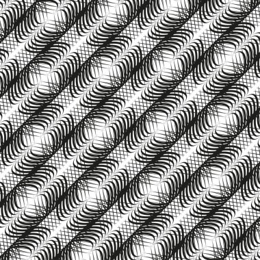 Çapraz çizgili desen. Geometrik çizgiler tekrarlanıyor. Soyut dokuma Vektörü. Siyah arkaplan dokusu. EPS 10.