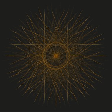 Soyut ışık deseni. Altın parıltı arka planı. Radyal vektör çizgileri. Sıcak güneş patlaması etkisi. EPS 10.