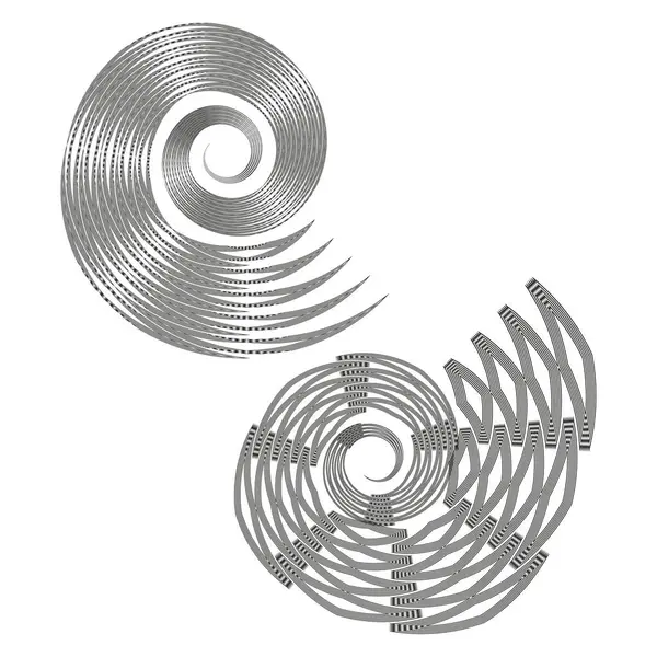 Soyut spiral şekil. Siyah kıvrımlı çizgiler. Geometrik hareket vektörü. İzole edilmiş beyaz arka plan. EPS 10.