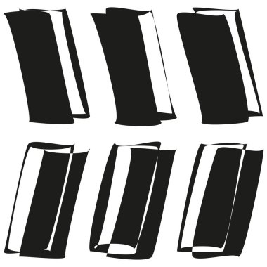 Soyut hareket çizgileri. Siyah kalın grafik. Dinamik çizgiler çizimi. Vektör hızı şekilleri. EPS 10.