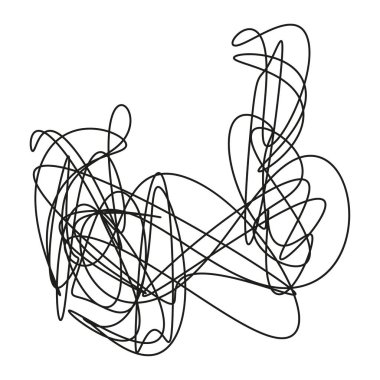 Soyut el çizgileri. Karmaşık, dağınık karalama. Dinamik çizilmiş desen. Yaratıcı vektör geçmişi. EPS 10.