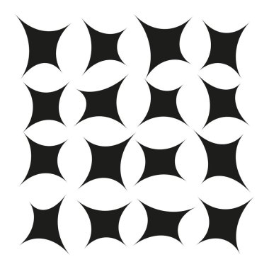 Soyut geometrik desenler. Dekoratif şekil seti. Basit kare vektör. Modern tasarım çizimi. EPS 10.