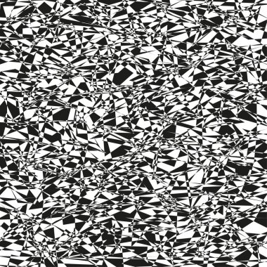 İnce tahıl dokusu. Siyah beyaz küçük parçalar. Soyut parçalanmış yüzey. Vektör kaotik şablon. EPS 10.
