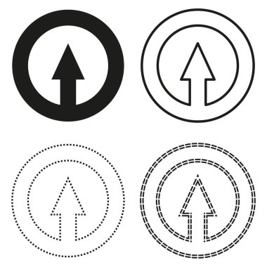 Ok sembolleri. Yön çember oluşturun. İlerleme Vektörü işaretleri. Modern grafik seti. EPS 10.