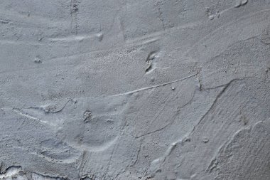 Bir bahçe yolu betonu. Çimento dokusu ve düzensizlikler. Bahçede çalışma..