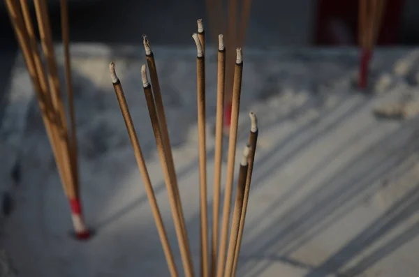 Burning incense sticks. Incense for praying Buddha or Hindu gods to show worship.