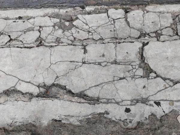 Трещины Бетонном Грунте Сломанном Полу Улице Плохого Строительства Землетрясения Лицензионные Стоковые Фото