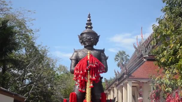 Thao Wessuwan Saman Rattanaram Temple Chachoengsao Province — Vídeos de Stock